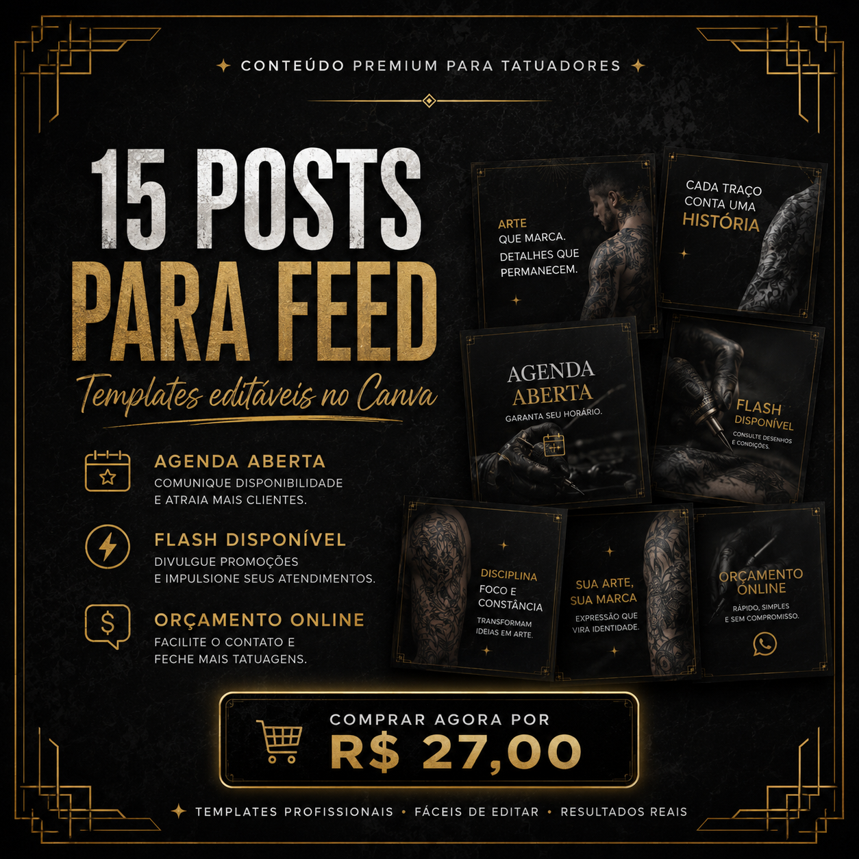 15 posts para feed